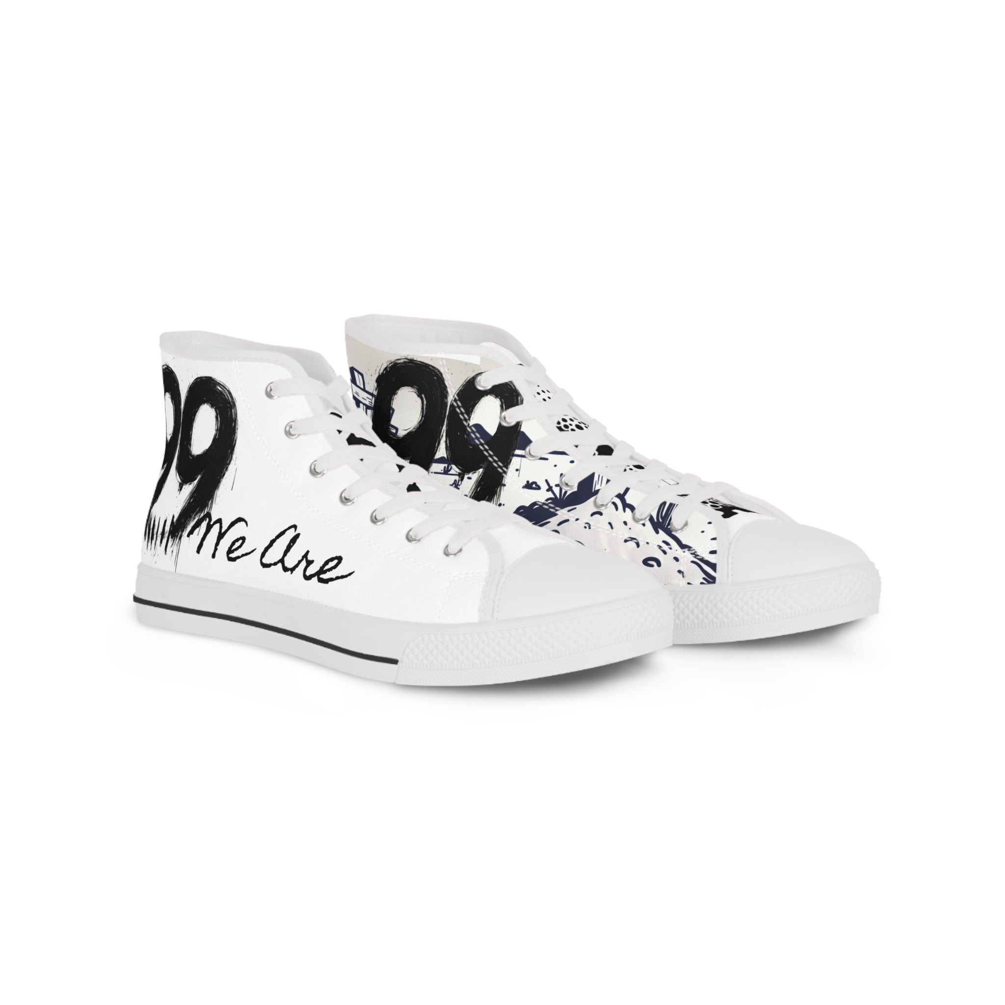 High Top Sneakers — 'We Are 99' Street Art Graphic Men's Shoes