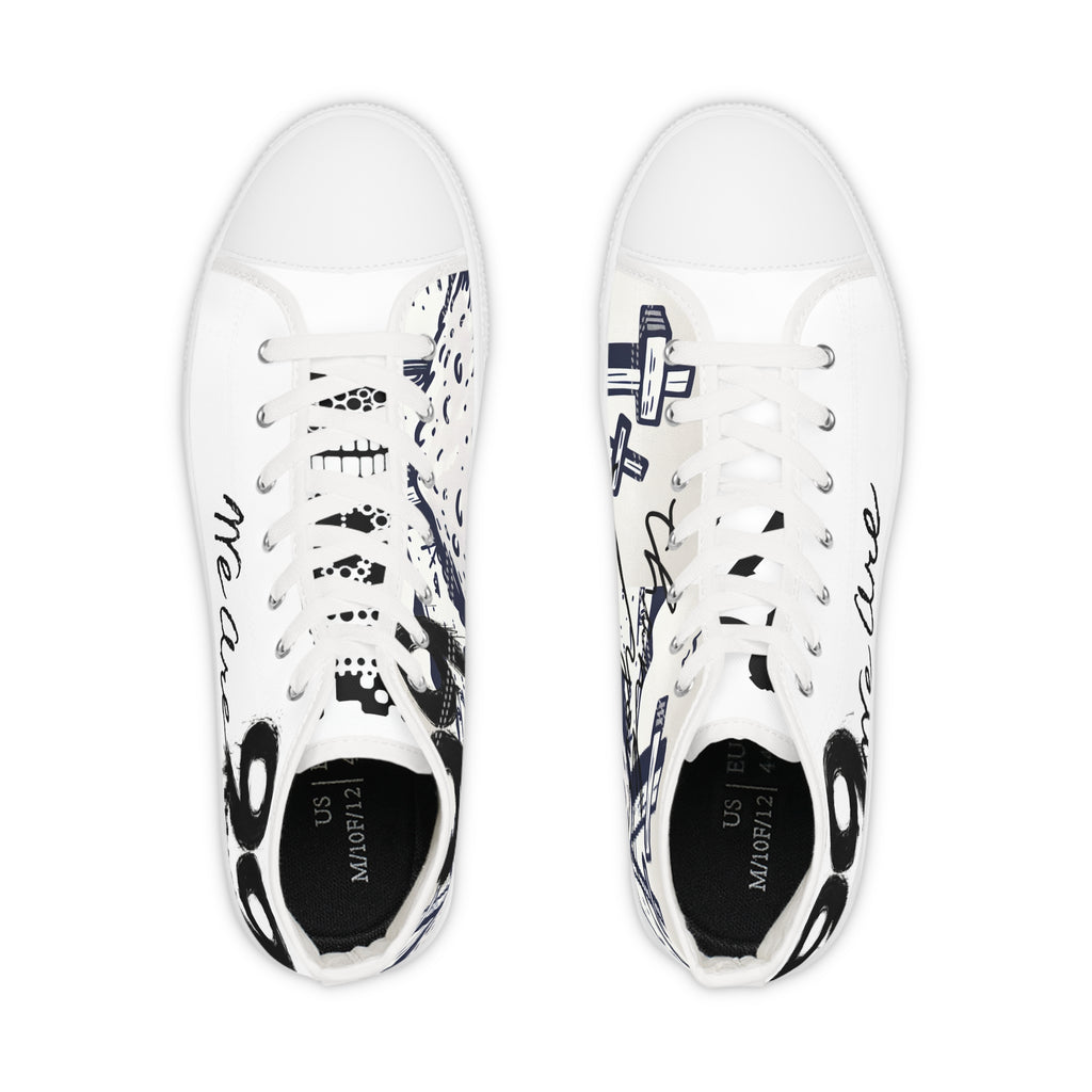 High Top Sneakers — 'We Are 99' Street Art Graphic Men's Shoes