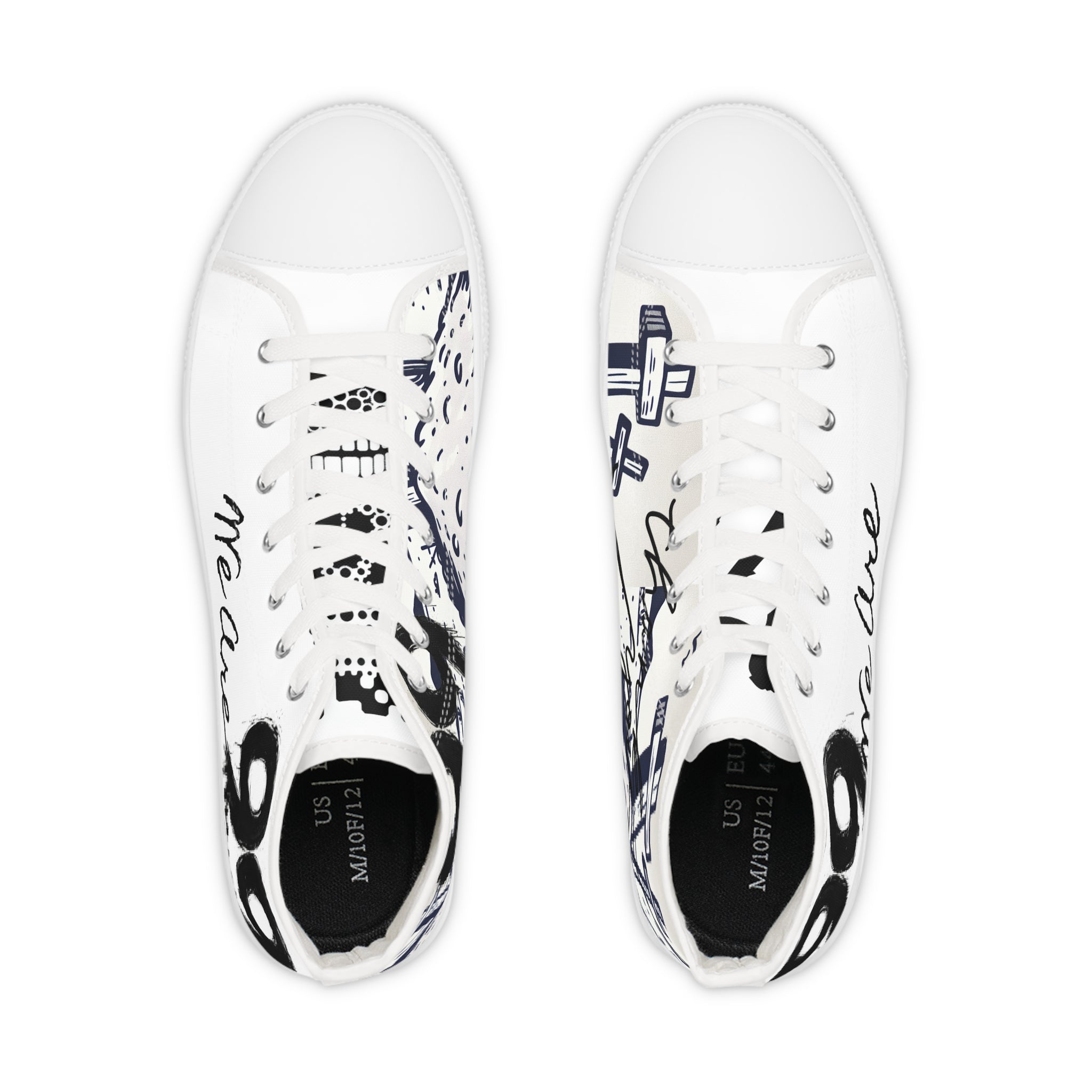 High Top Sneakers — 'We Are 99' Street Art Graphic Men's Shoes
