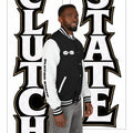 Letterman Jacket — Vertical "Clutch state" Graphic Varsity Jacket