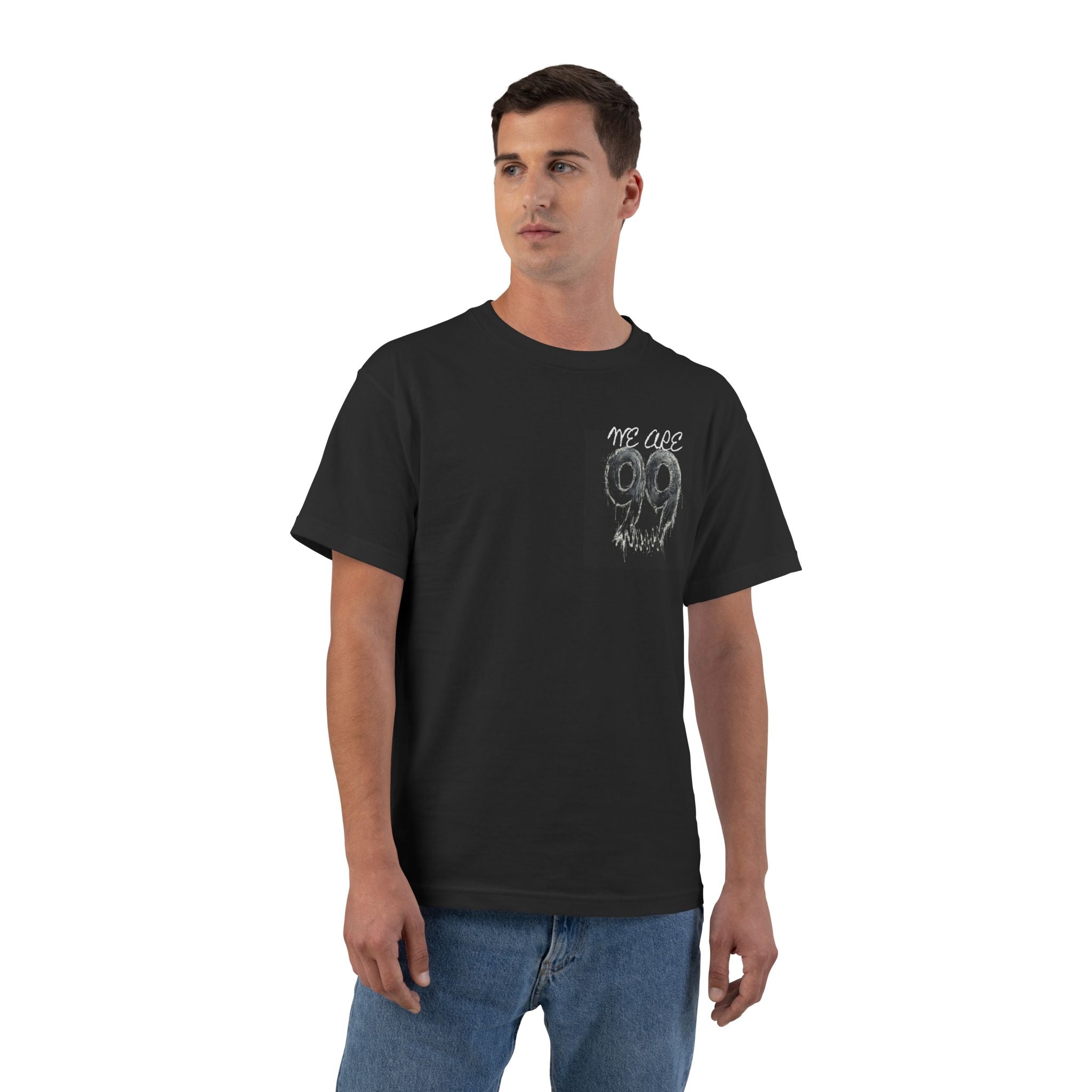 T-Shirt — '99' Drip Front & QR Skull Back Graphic Tee