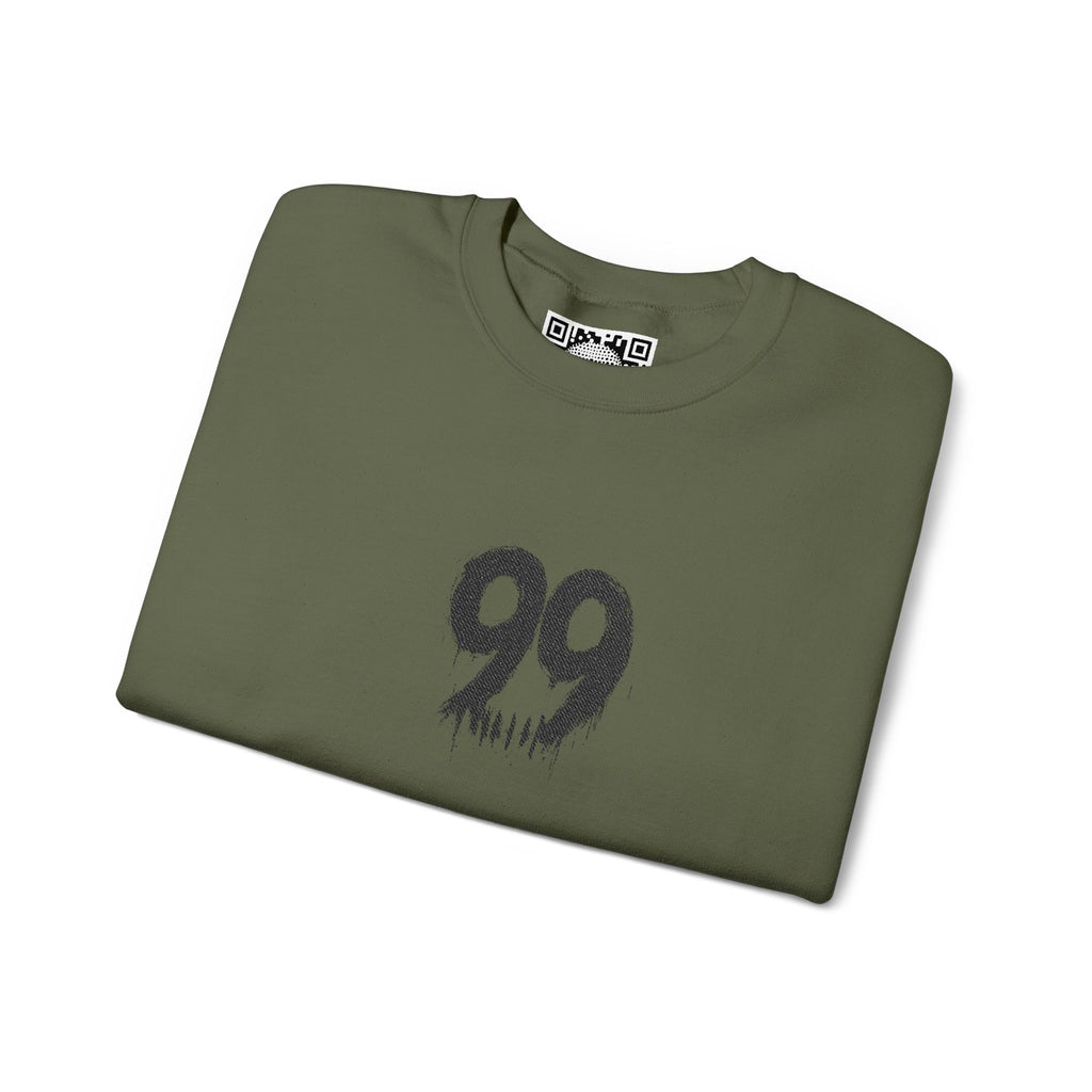 Crewneck Sweatshirt — Subtle Floral '99' Graphic