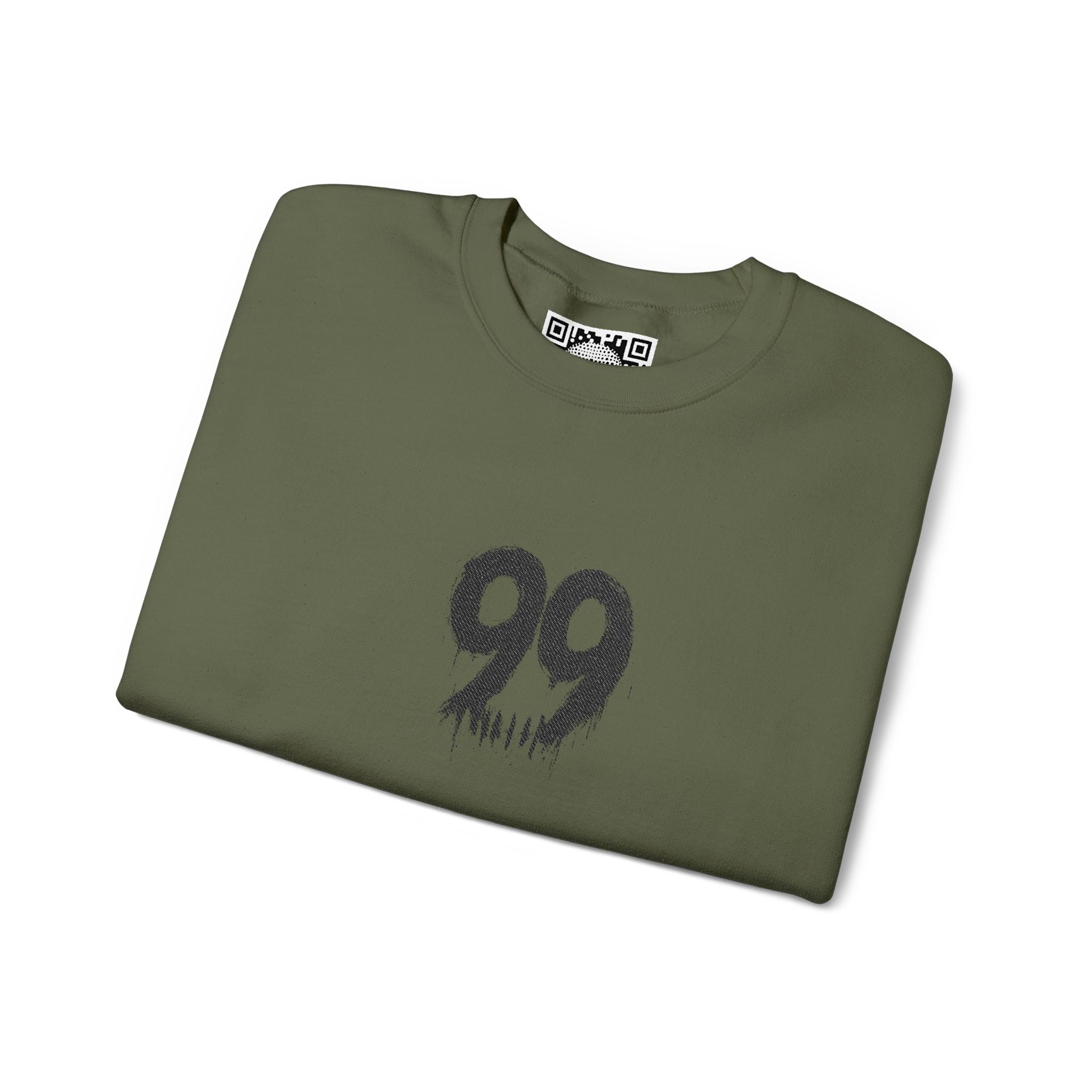 Crewneck Sweatshirt — Subtle Floral '99' Graphic