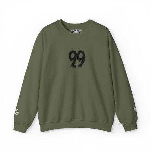 Crewneck Sweatshirt — Subtle Floral '99' Graphic