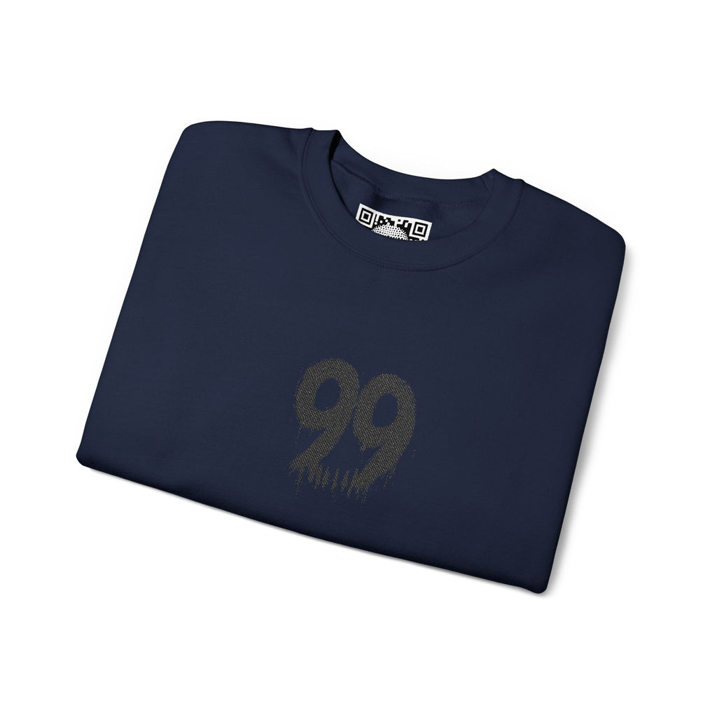 Crewneck Sweatshirt — Subtle Floral '99' Graphic