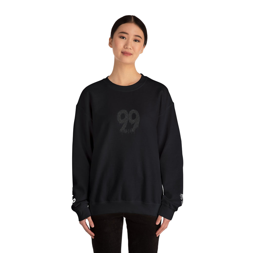 Crewneck Sweatshirt — Subtle Floral '99' Graphic
