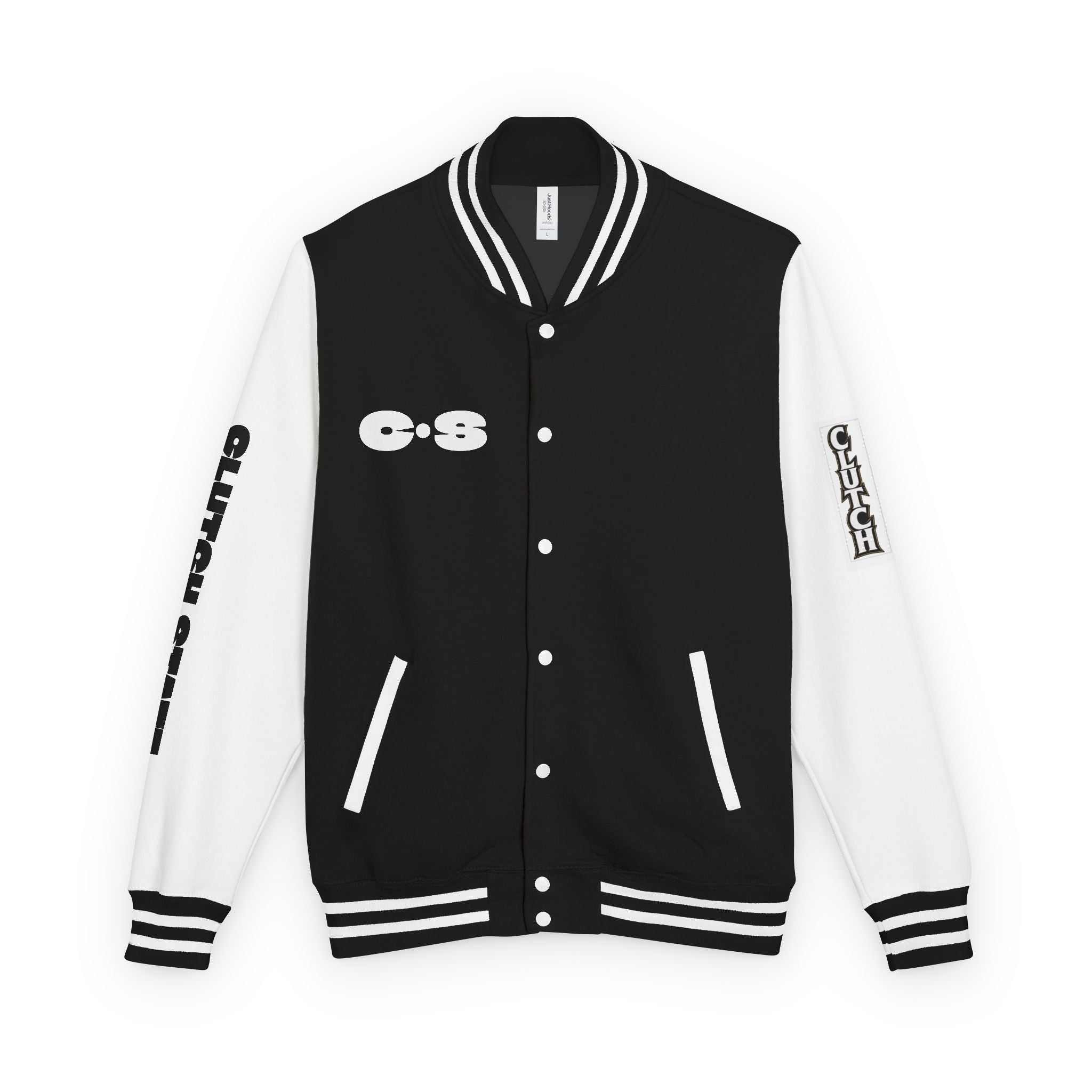 Letterman Jacket — Vertical "Clutch state" Graphic Varsity Jacket